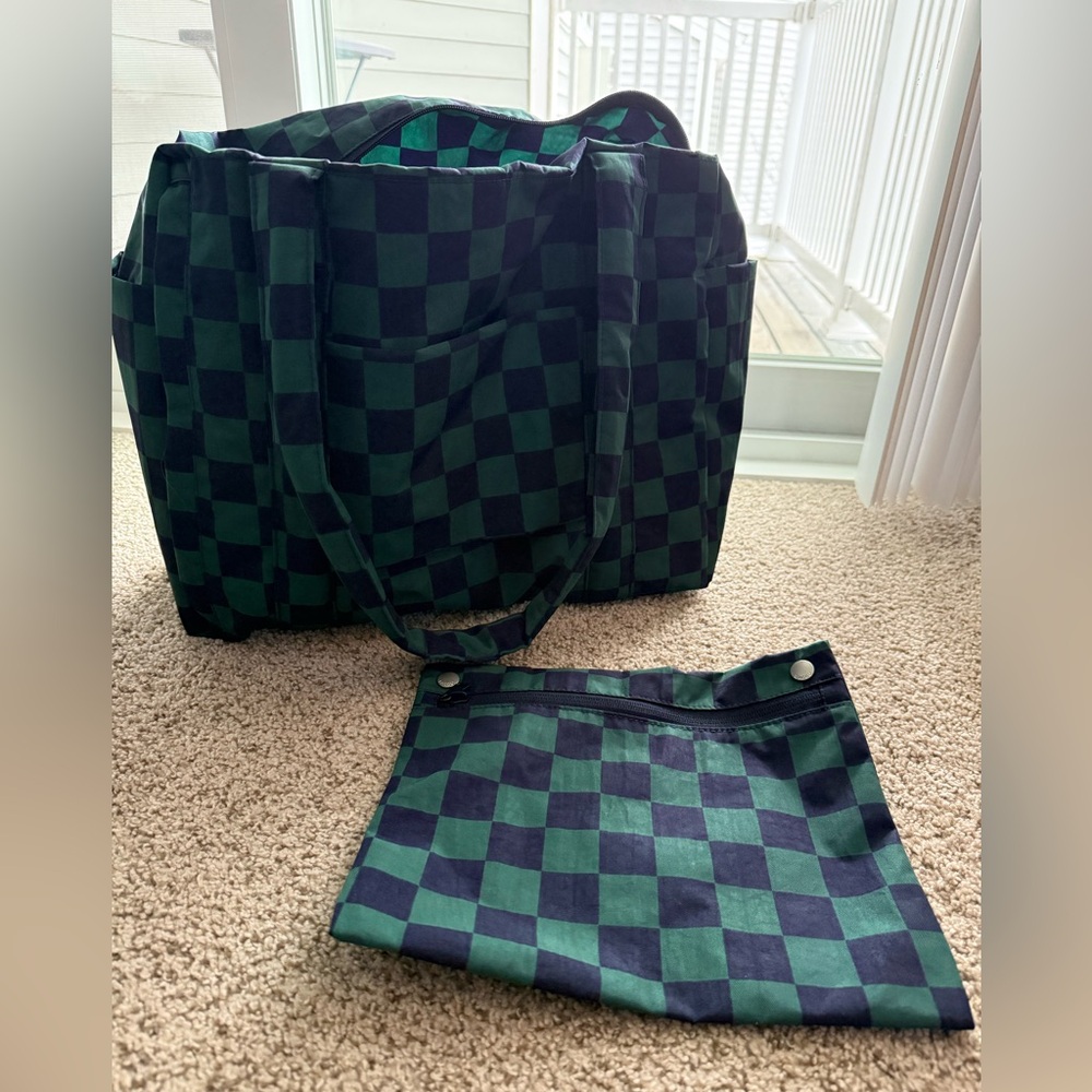 Baggu Small Cloud Carry On - Navy Check